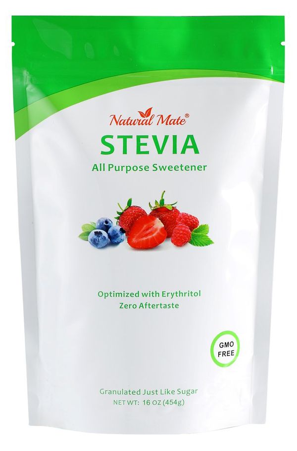 Natural Mate Stevia with Erythritol, All Purpose Natural Sweetener 16 oz. (454 g) 