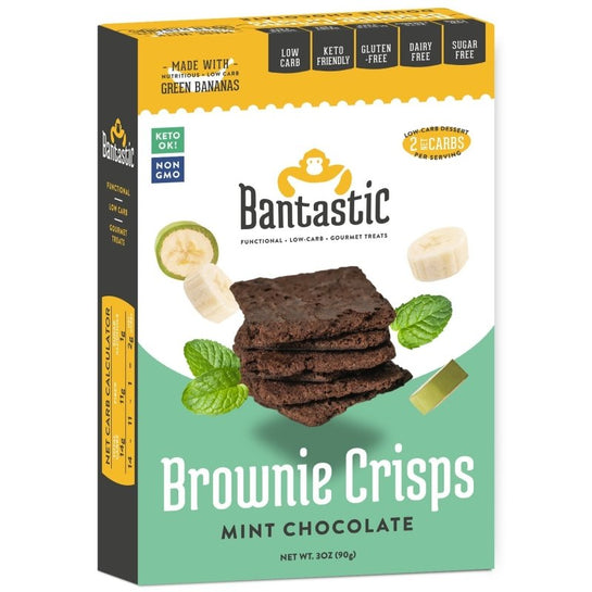 Bantastic Brownie Thin Crisps Snack by Natural Heaven - Mint Chocolate 