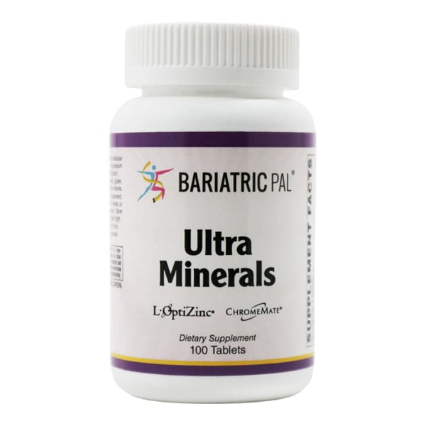 BariatricPal Ultra Minerals Complex Tablets with Calcium (1000mg), Magnesium, Zinc, Iron, Copper and Vitamin D (100 count)