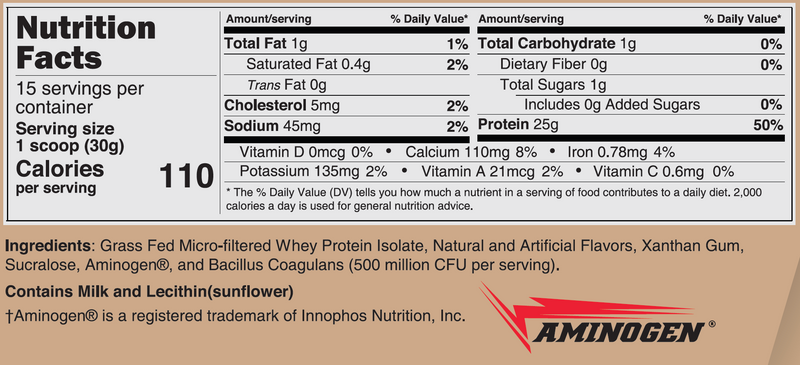 Clean Whey™ Protein (25g) by BariatricPal with Probiotics - Vanilla (15 Servings)