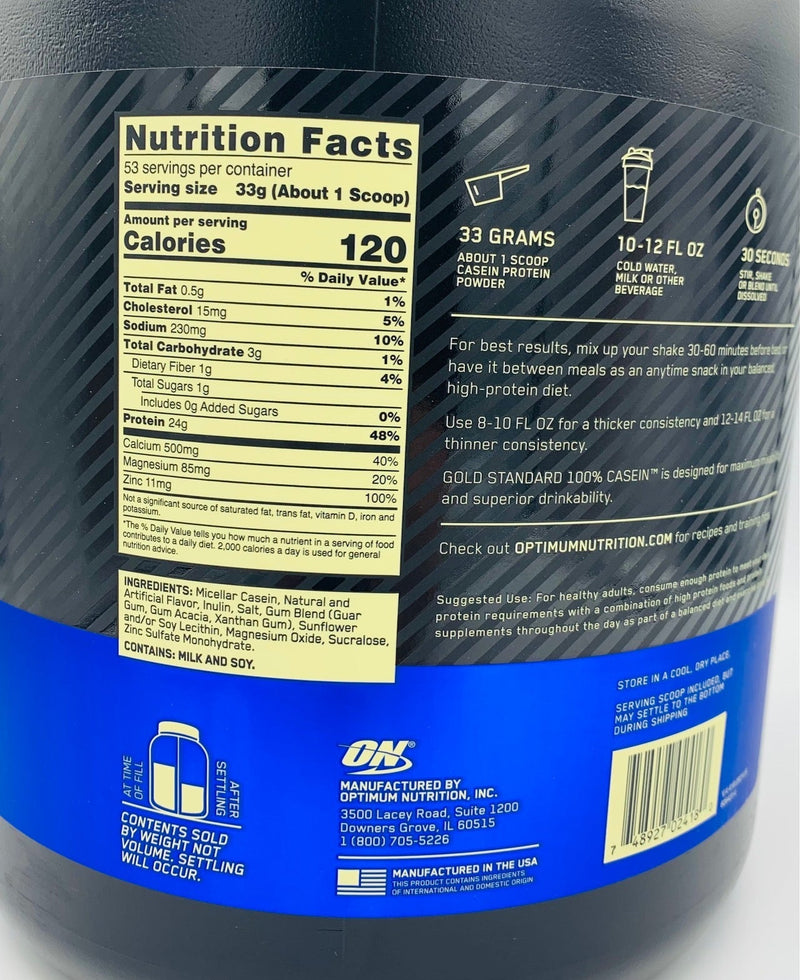 Optimum Nutrition 100% Casein Gold Standard Protein