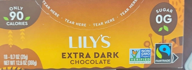 Lily's Sweets No Sugar Added 70% Extra Dark Chocolate Bars