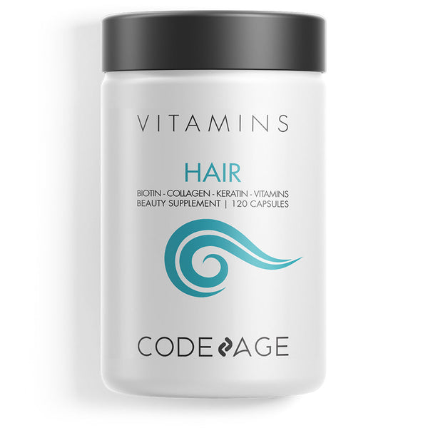 Hair Vitamins with Biotin 10000 mcg Keratin Collagen Zinc Inositol Hair Support Supplement by Codeage