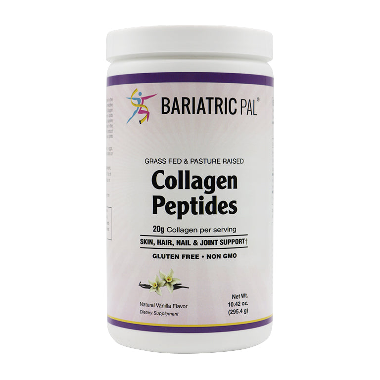 Collagen Peptides Powder (Hydrolyzed Type 1 & 3, Grass Fed) Skin, Hair, Nail & Joint Support by BariatricPal - Vanilla