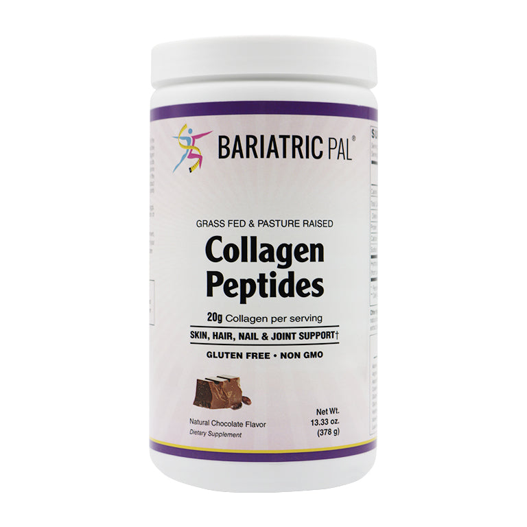 Collagen Peptides Powder (Hydrolyzed Type 1 & 3, Grass Fed) Skin, Hair, Nail & Joint Support by BariatricPal - Chocolate