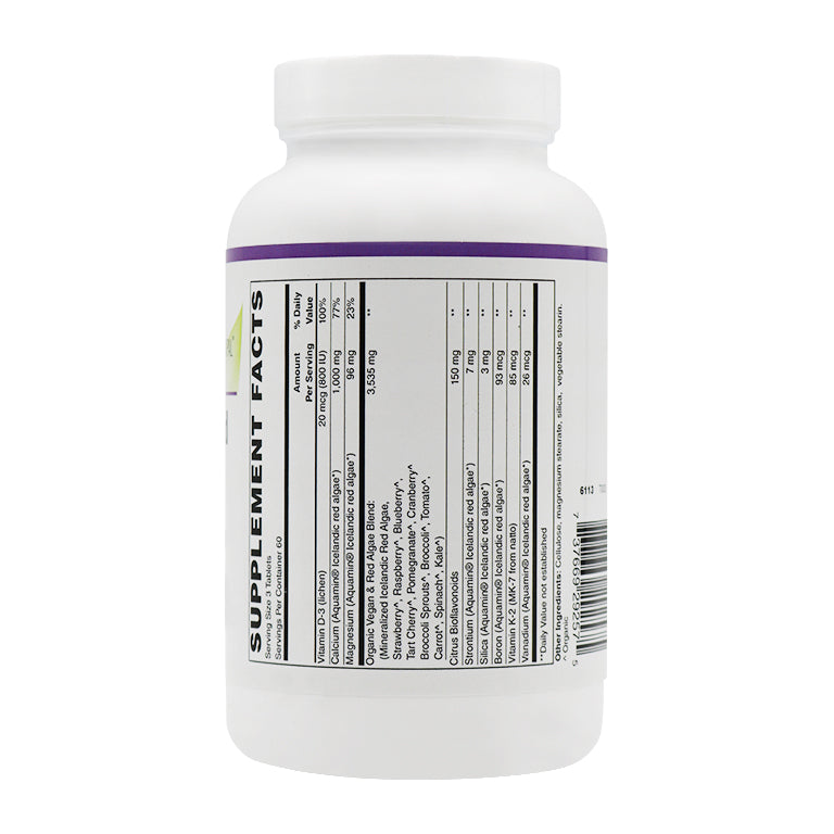 BariatricPal Algae Based Calcium 1,000mg Tablets with Magnesium, D3 and K2 - Vegan Approved!