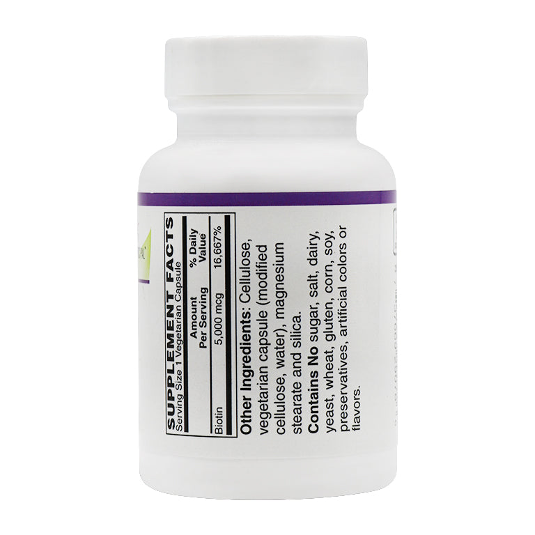 BariatricPal Biotin 5,000 mcg Easy Swallow Vegetarian Capsules (USP-Grade!)