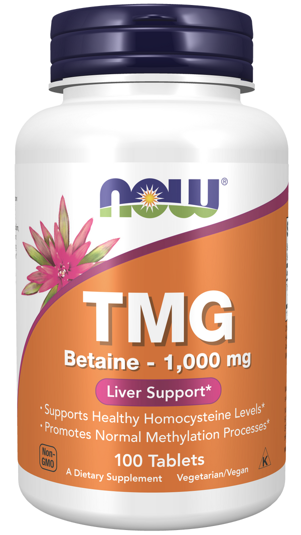 NOW 1,000 mg TMG Betaine 100 Tablets