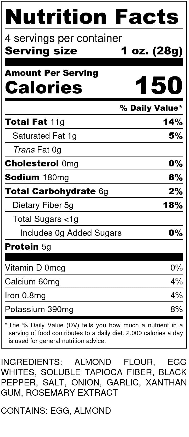 Almond Flour Crackers by Real Phat Foods (4.5 oz)