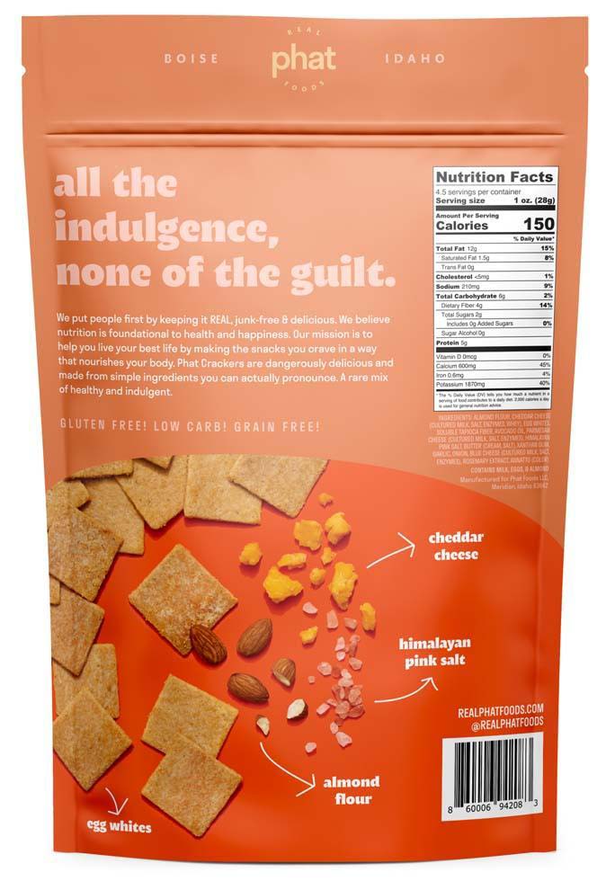 Almond Flour Crackers by Real Phat Foods (4.5 oz)