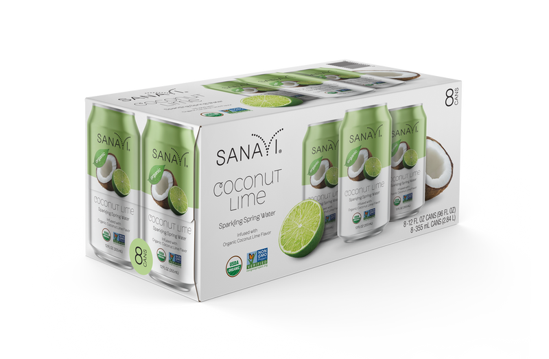 Sanavi Sparkling Spring Water, 8 cans