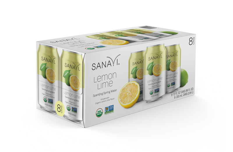 Sanavi Sparkling Spring Water, 8 cans