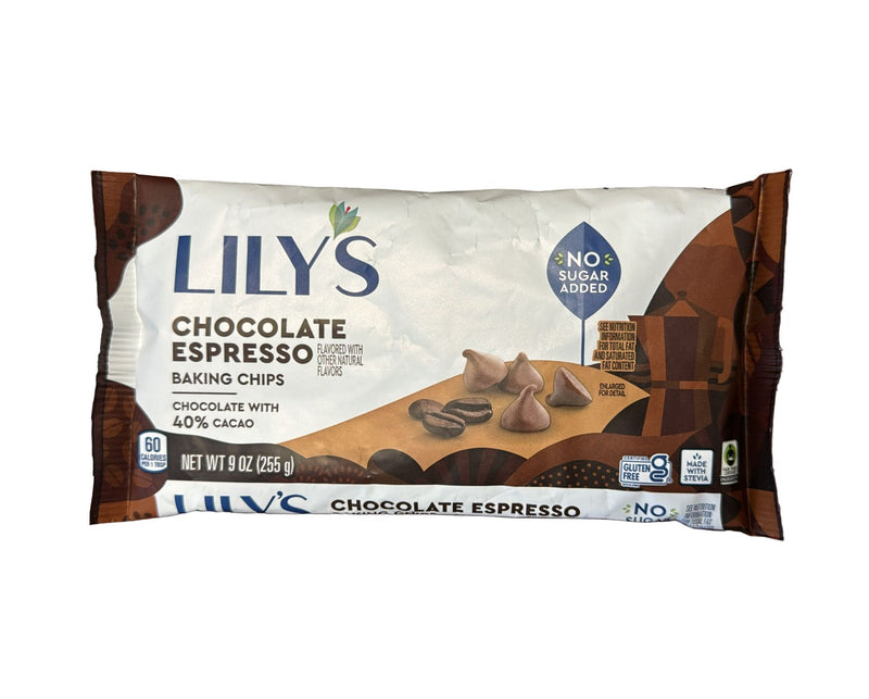 Lily's Chocolate Espresso Baking Chips No Sugar Added 9oz