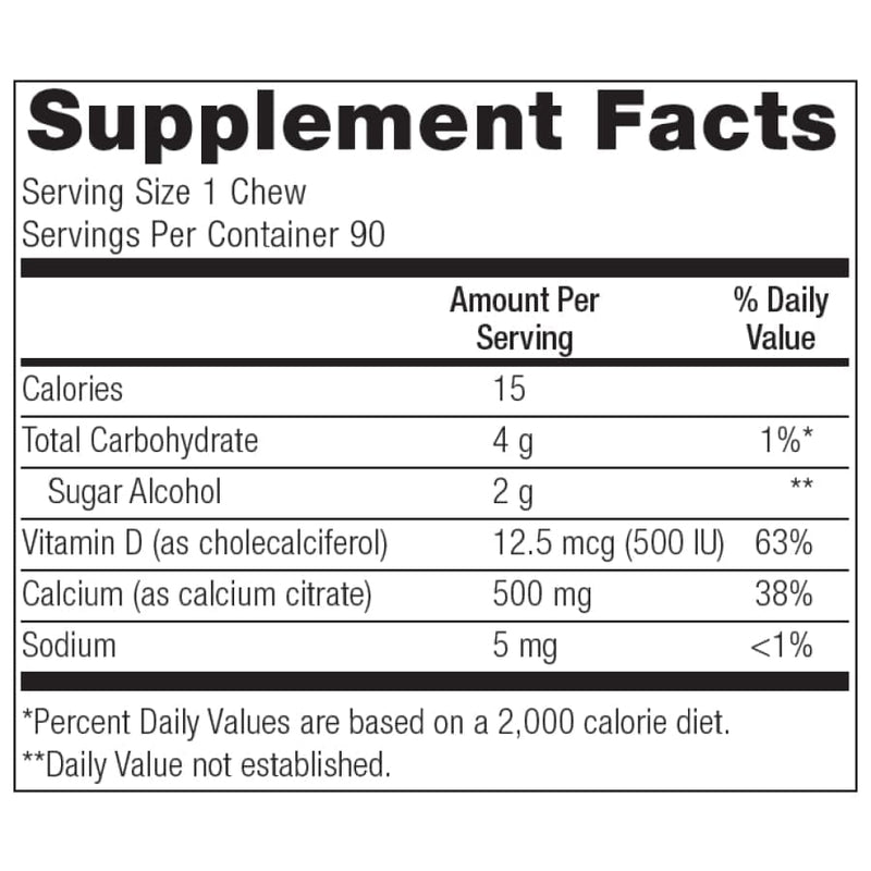 Bariatric Advantage Calcium Citrate Chewy Bites 500mg - Available in 10 Flavors! 