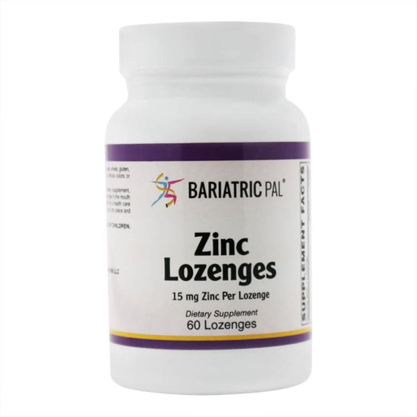 Zinc 15mg + Vitamin C - Lemon Flavored Lozenges (60 count) by BariatricPal
