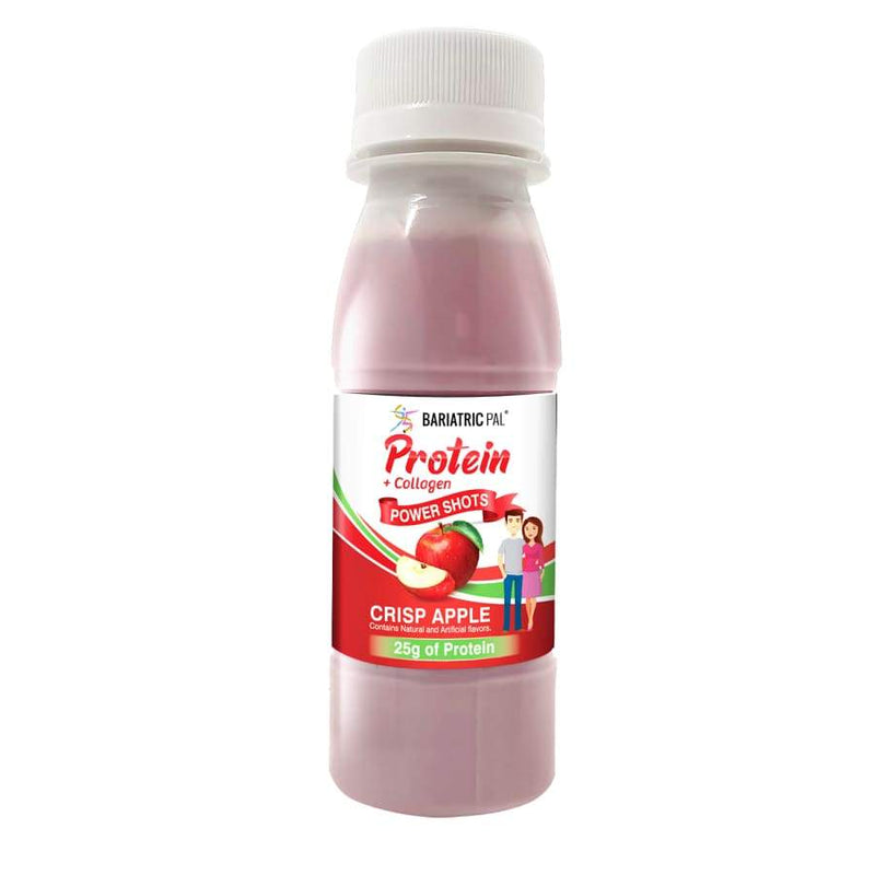 BariatricPal 25g Whey Protein & Collagen Power Shots - Crisp Apple - One Bottle - Protein Shot