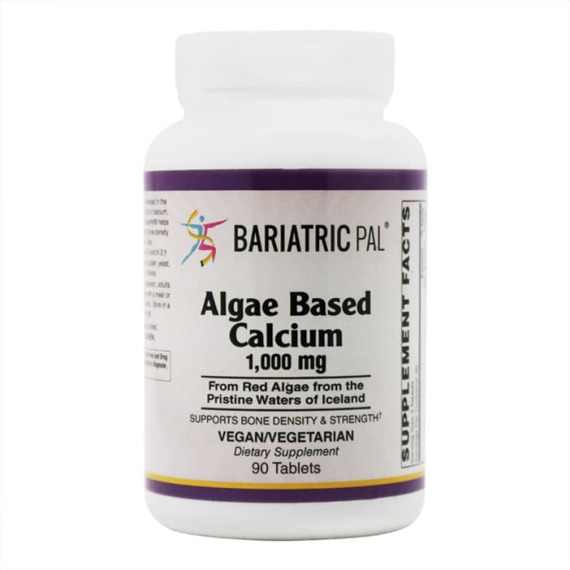 BariatricPal Algae Based Calcium 1,000mg Tablets with Magnesium, D3 and K2 - Vegan Approved!