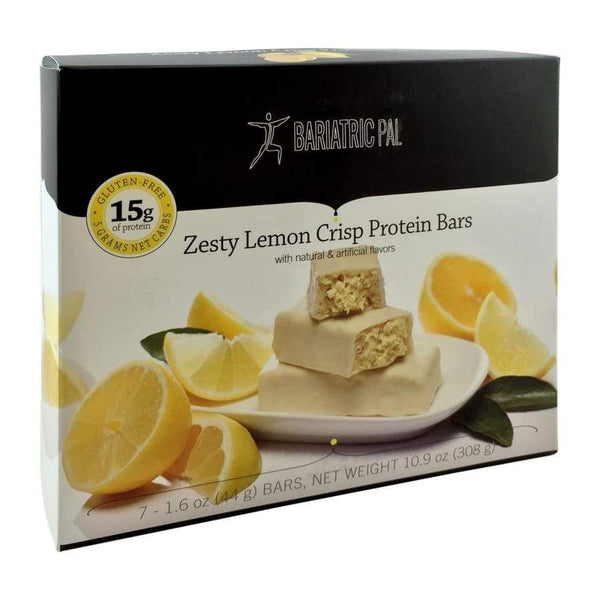 BariatricPal Low Carb Protein & Fiber Bars - Zesty Lemon Crisp - Protein Bars