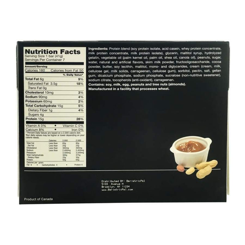 BariatricPal Protein & Fiber Bars - Caramel Nut - Protein Bars