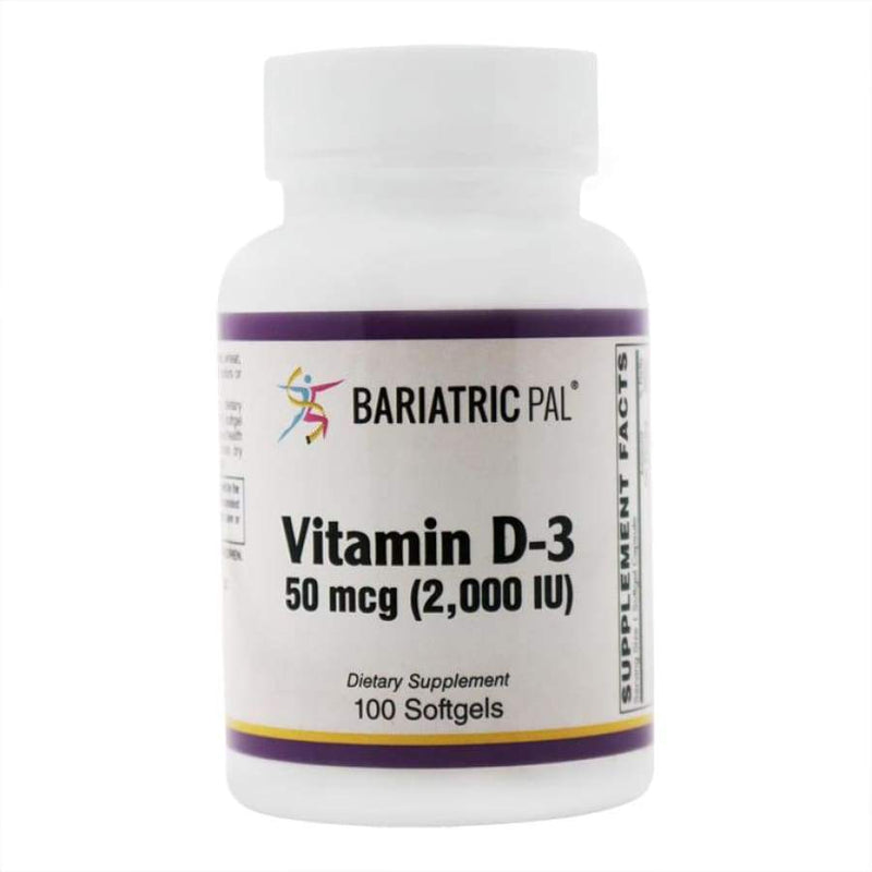 BariatricPal Vitamin D-3 50mcg (2,000 IU) - Easy Swallow Vegetarian Softgels