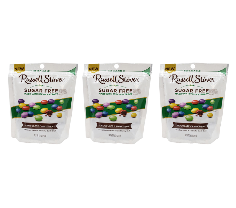 Russell Stover Sugar Free Chocolate Candy Gems 7.5 oz