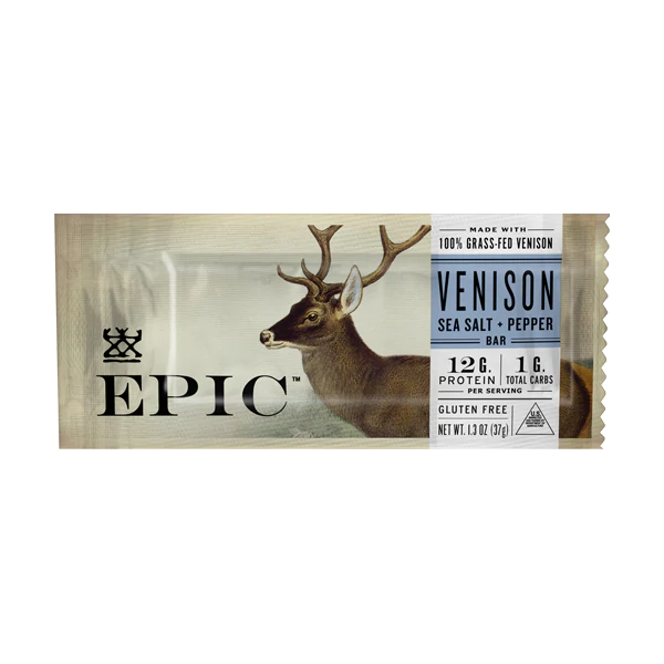 Epic Meat Bar - Venison Sea Salt Pepper Bar 