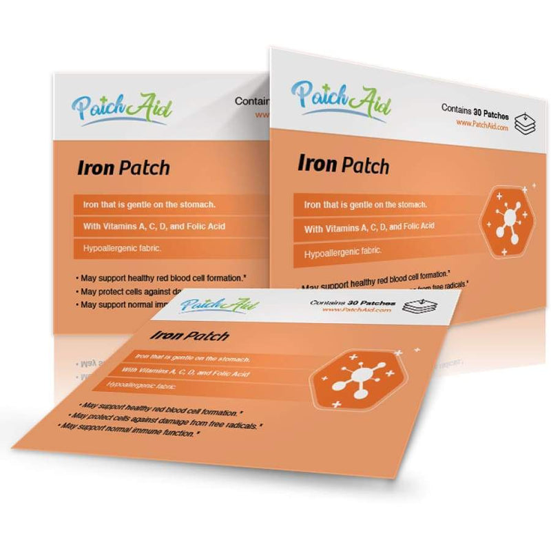 Iron Plus Vitamin Patch by PatchAid - 3-Month Supply - Vitamin Patch