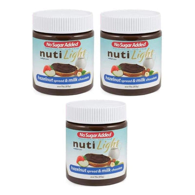 NutiLight Hazelnut Spread & Milk Chocolate, No Sugar Added 11 oz. 