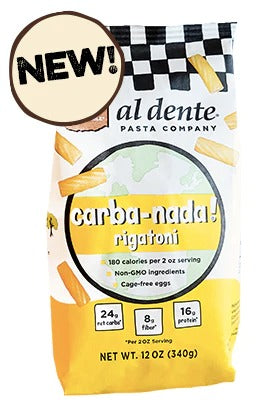 Al Dente Carba-Nada Rigatoni Pasta 12 oz.